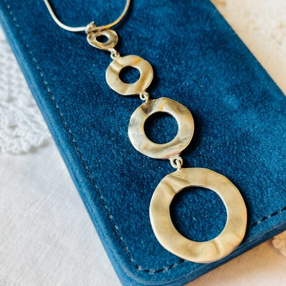 Birks Sterling Silver Statement Necklace with Graduated Circles - Picture 3 of 10